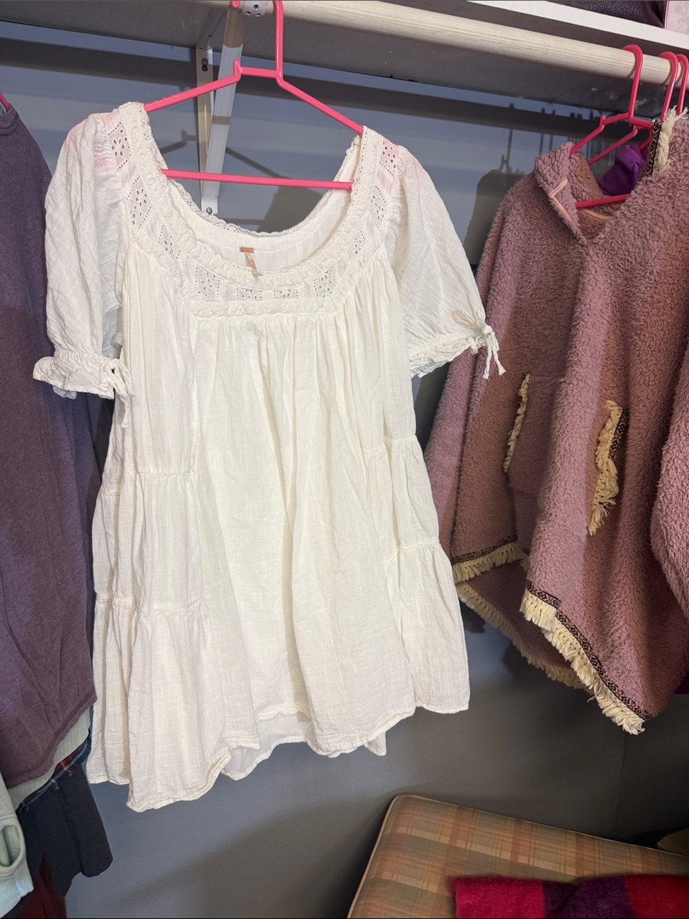 Free People Sandy Shores Babydoll Mini Dress